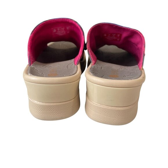 Bzees Rainbow Striped Sandals 9M Comfort Slip On Coastal Travel Beachcore Y2K - Picture 5 of 8